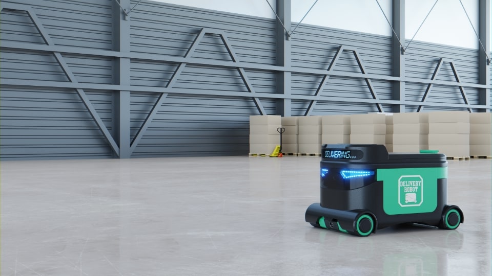 Robotics in Warehouse at work